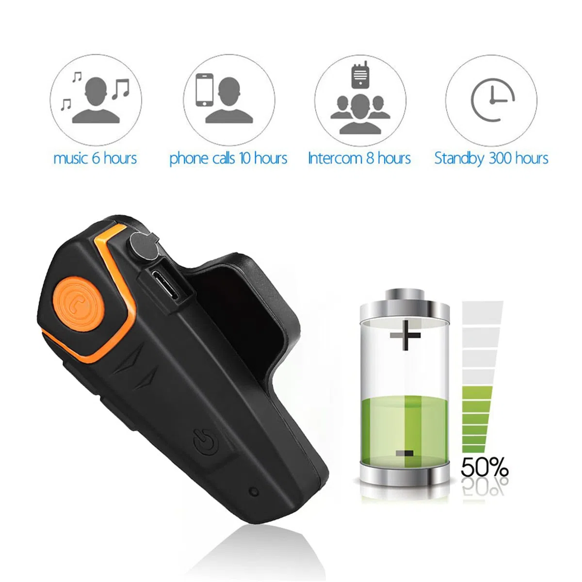 Interphone Bluetooth Pour Moto Casque D'interphone Pour Moto Tout-Terrain Casque Bluetooth 1000M Système De Communication Bluetooth Pour Moto, Mains Libres, FM,2pcs