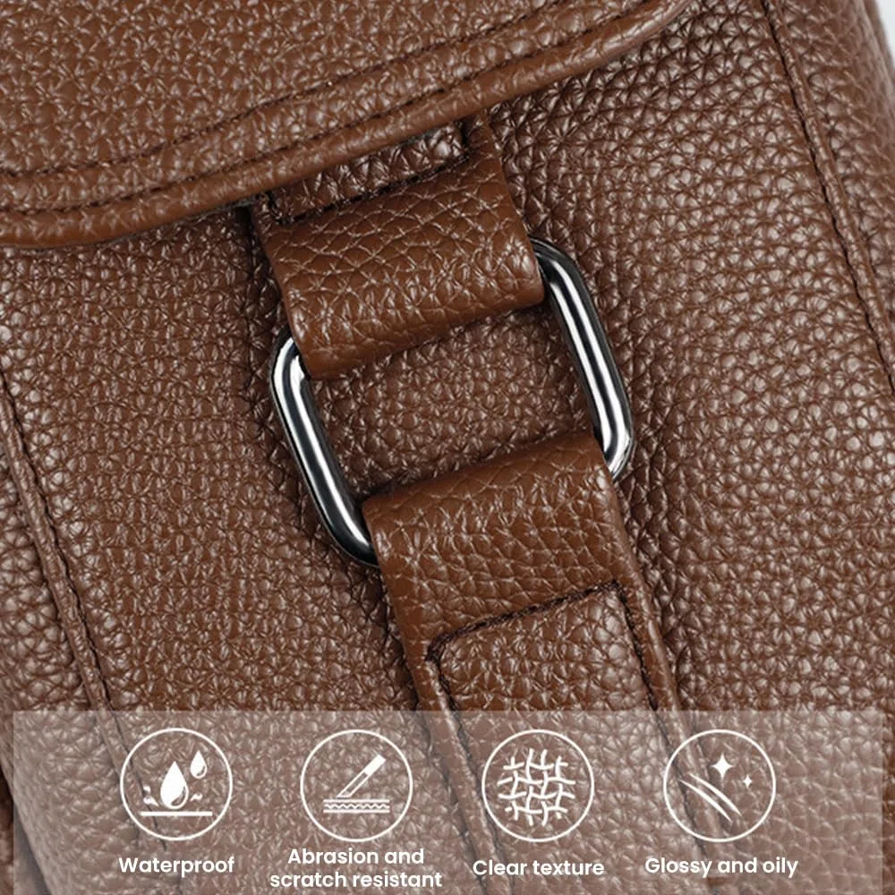 Étui de Ceinture Pochette Téléphone Holster, Grande Pochette Smartphone, Sacoche Ceinture Homme, Pochette Telephone Portable, Sac Bandoulière Homme, Multi-usages Taille Sac (Café)