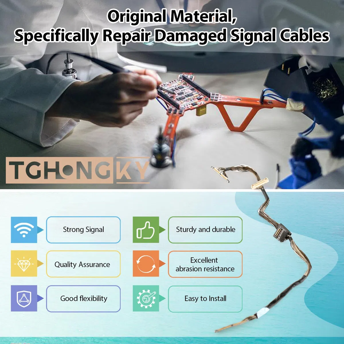 Cardan Caméra PTZ Câble pour DJI Mini 3/Mini 3 Pro Ptz Câble de Signal Câble Signal Pièces de Réparation pour DJI Mini 3 Pro Gimbal PTZ Câble avec 4X Outils Pièces