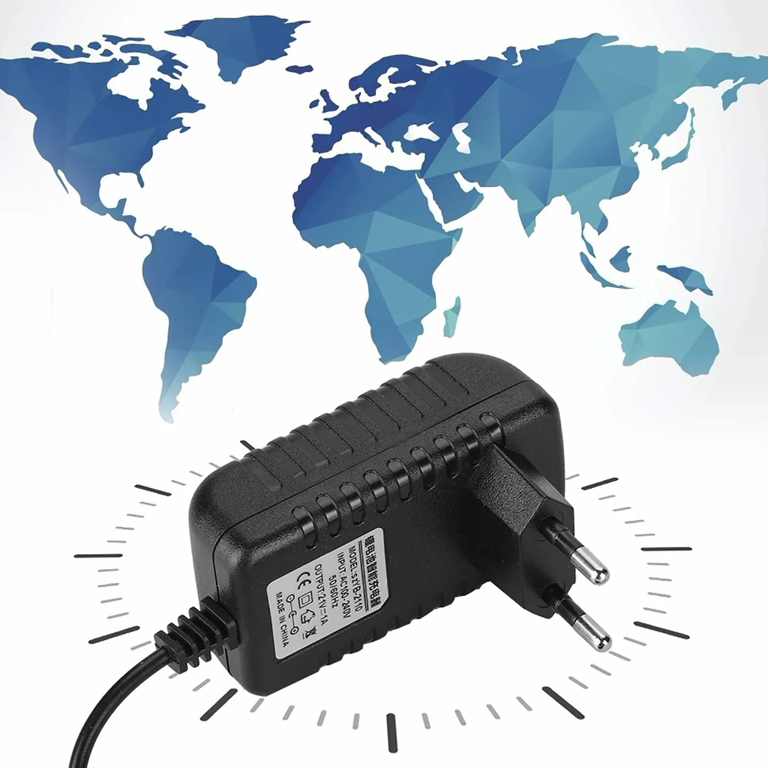 Remplacement de L'Adaptateur de Chargeur de Batterie au Lithium 21V 1A, Adaptateur de Chargeur Li ION à Chargement Rapide avec Protections Multi-Niveaux