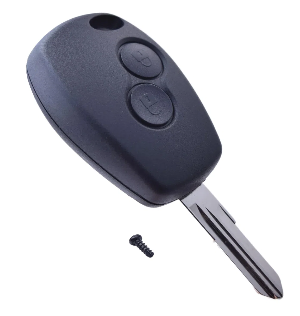 Clé Vierge ID46 433MHz Electronique à Programmer 2 Boutons Compatible avec Dacia Duster, Dacia Sandero,Sandero Stepway, Lodgy, Logan, Dokker +Lame Vierge VAC102 Télécommande à Distance Testée