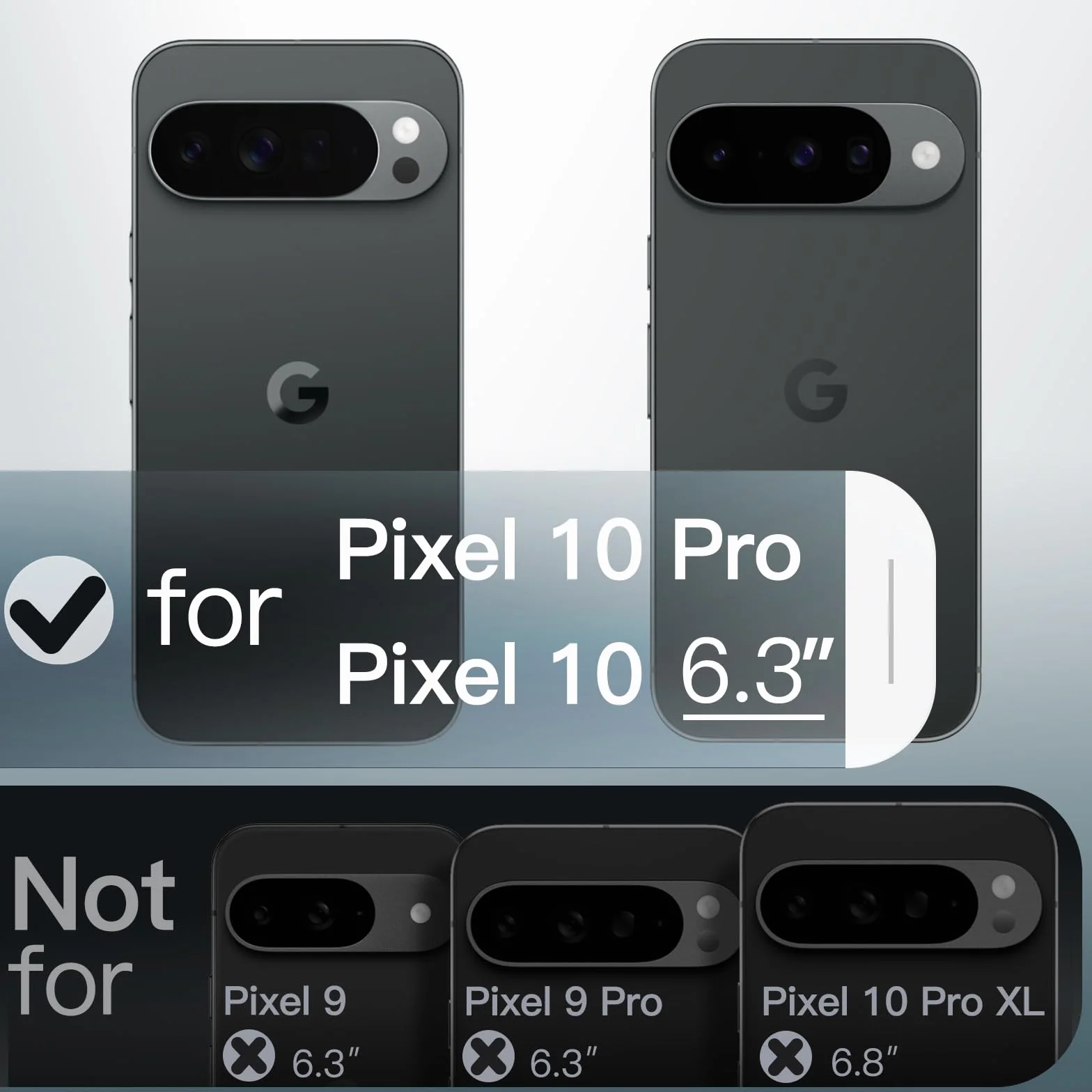 JETech Coque Magnétique pour Google Pixel 10/10 Pro 2025, Compatible avec MagSafe et Chargeur Pixelsnap, Étui Housse Antichoc à Dos Translucide Mat (Noir Volcanique)