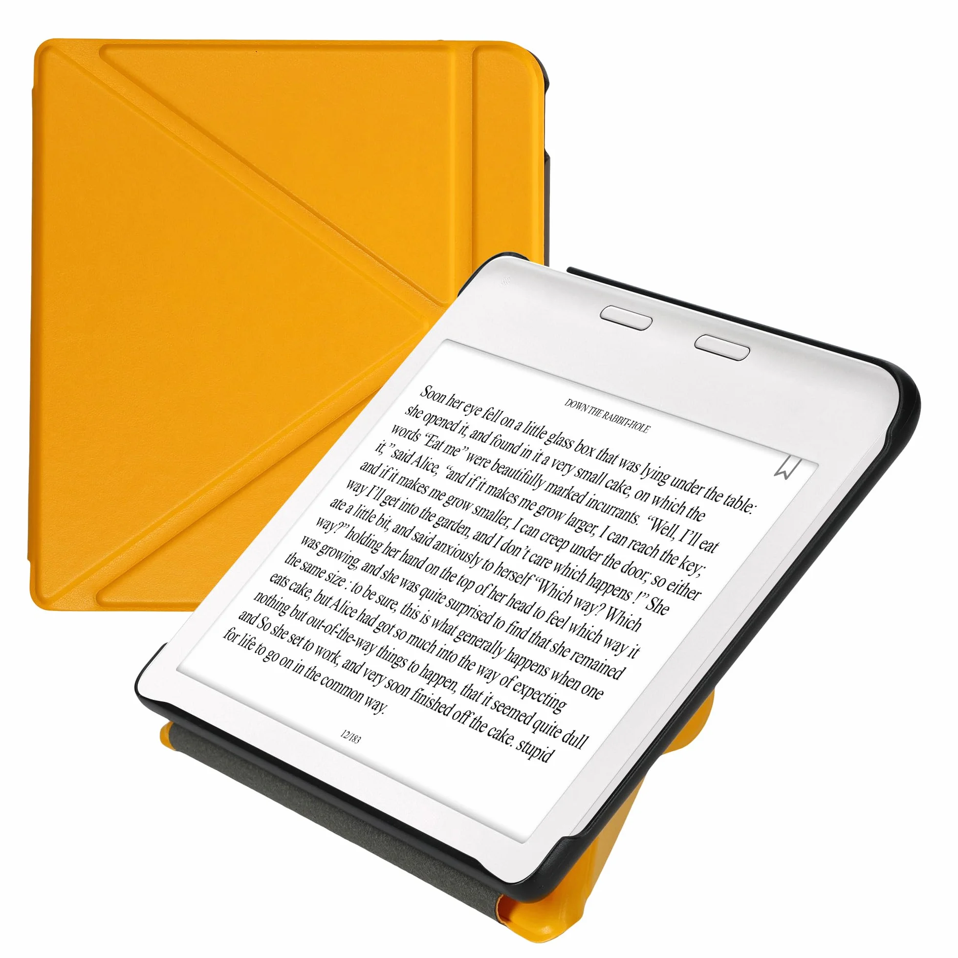 kwmobile Étui Compatible avec Kobo Libra Colour Coque - Étui à Rabat magnétique Tablette eReader Similicuir - Jaune radieux