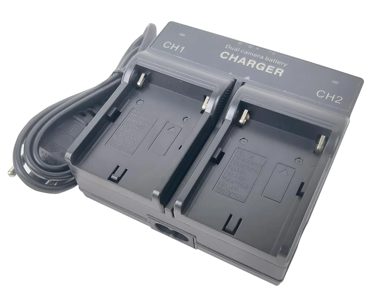 Dual-Channel Batterie Chargeur Compatible pour Sony NP-F330 NP-F550 NP-F570 NP-F750 NP-F770 NP-F960 NP-F970 CCD-TRV DCR-TRV Series Handycam Camcorder Photography LED Vedio Light