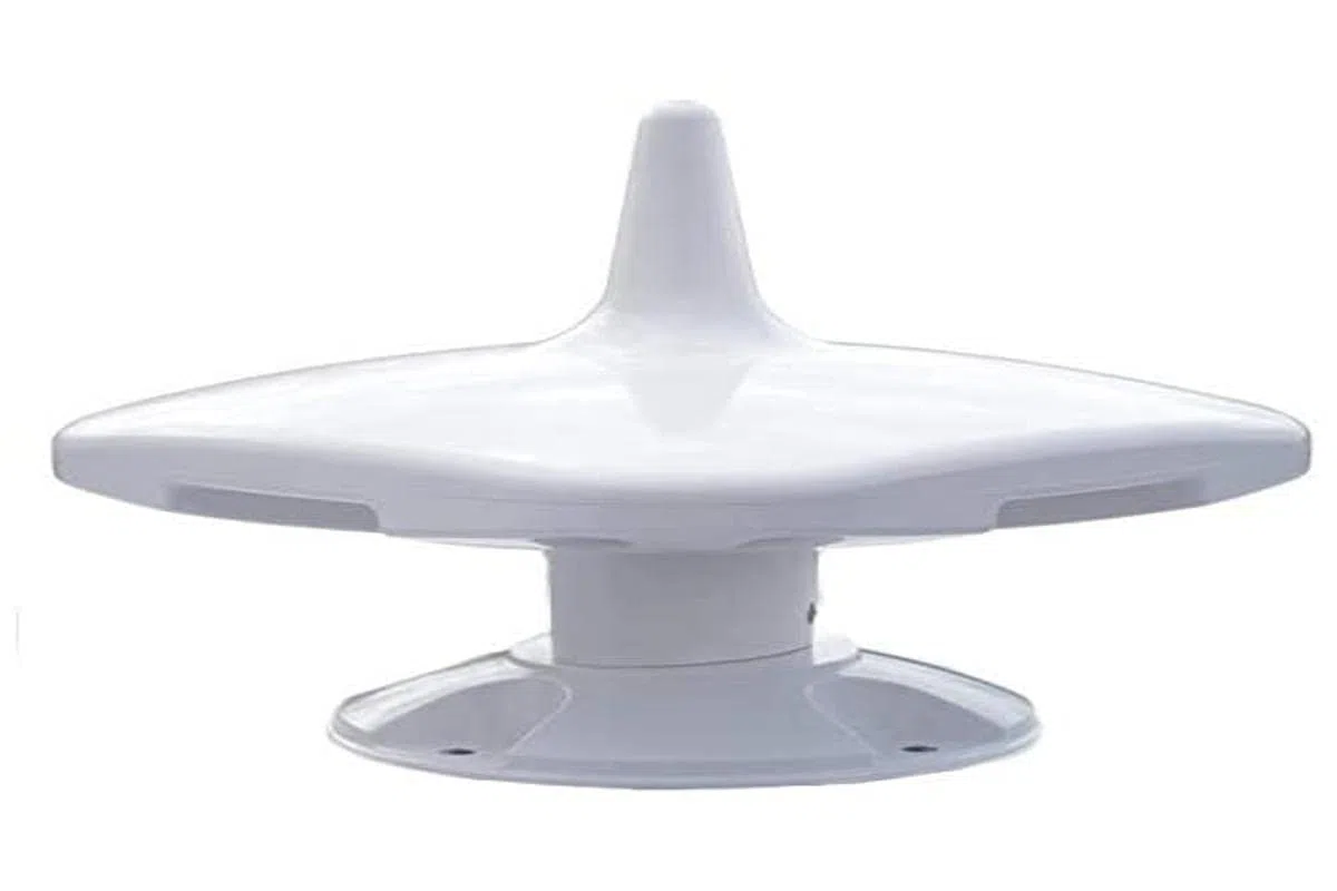 Blugy Antenne TV pour Caravane extérieure omnidirectionnelle Amplificateur DVB-T/DVB-T2/FM/DAB TDT avec Support de Montage