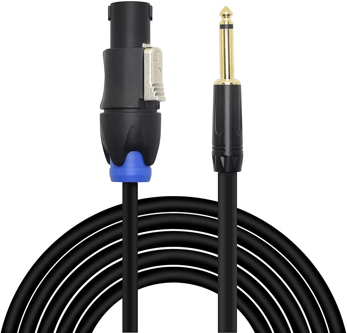 XMSJSIY Câble haut-parleur Speakon vers mono 6,35 mm - Prise TS 6,35 mm vers câble haut-parleur mâle Speakon - Câble de connexion pour amplificateur
