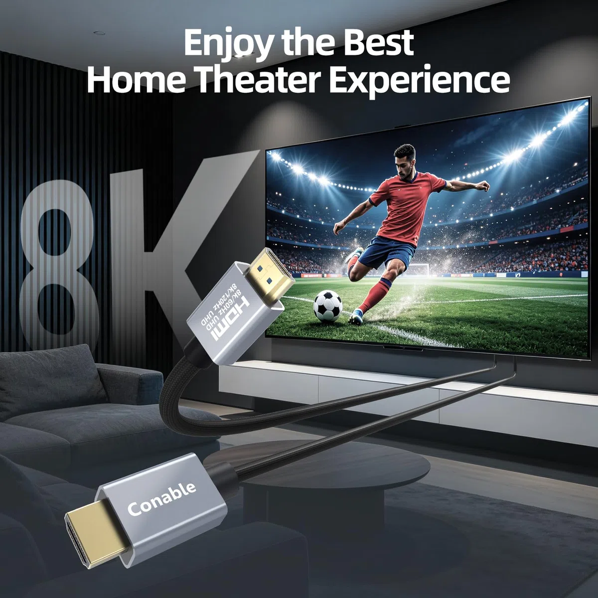 Lot de 20 câbles HDMI 2.1 8K de 3 m certifiés 48 Gbit/s ultra haut débit, 10K 8K @ 100 Hz, 4K @ 120 Hz, HDCP 2.2 et 2.3 eARC HDR 10 Dolby DTS:X, compatible avec PS5/Blu-ray/HDTV/Roku TV/Switch 2/Mac