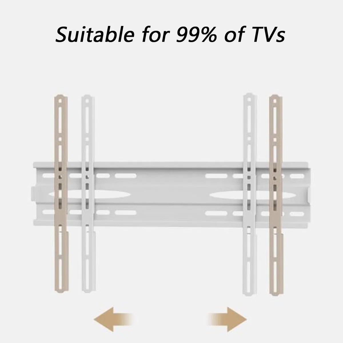 Support de Sol Universel pour téléviseur, Support Mural réglable en Hauteur avec Gestion des câbles, Compatible avec Les téléviseurs de 32 à 75 Pouces, Gain de plac,