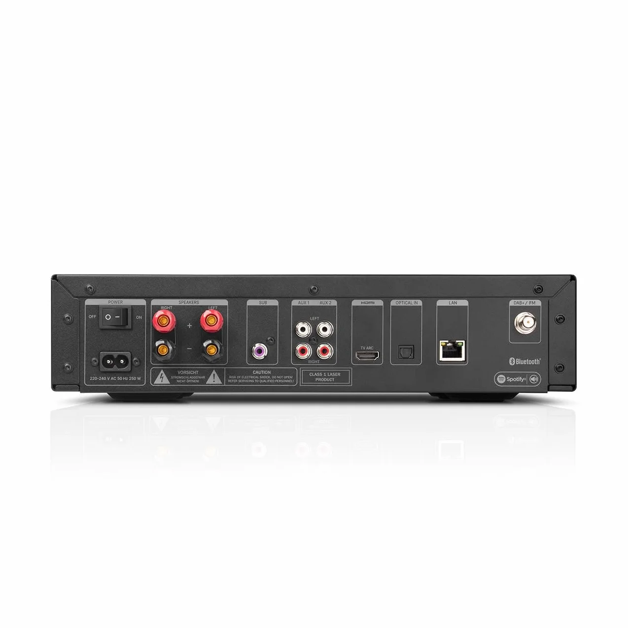 Teufel Theater 500 KOMBO 2 Sound System - Système stéréo Puissant avec Bluetooth aptX et récepteur CD stéréo, WiFi, Radio numérique Dab+, USB (Noir)