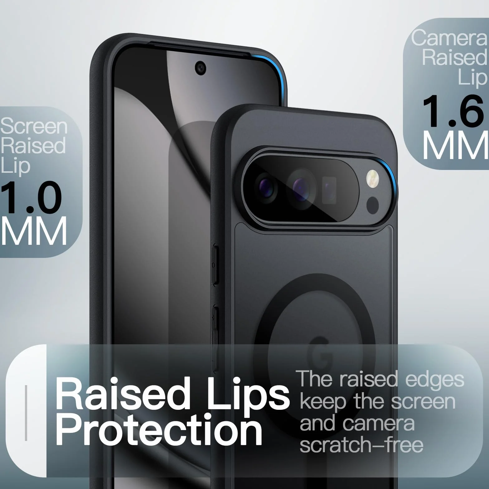 JETech Coque Magnétique pour Google Pixel 10/10 Pro 2025, Compatible avec MagSafe et Chargeur Pixelsnap, Étui Housse Antichoc à Dos Translucide Mat (Noir Volcanique)