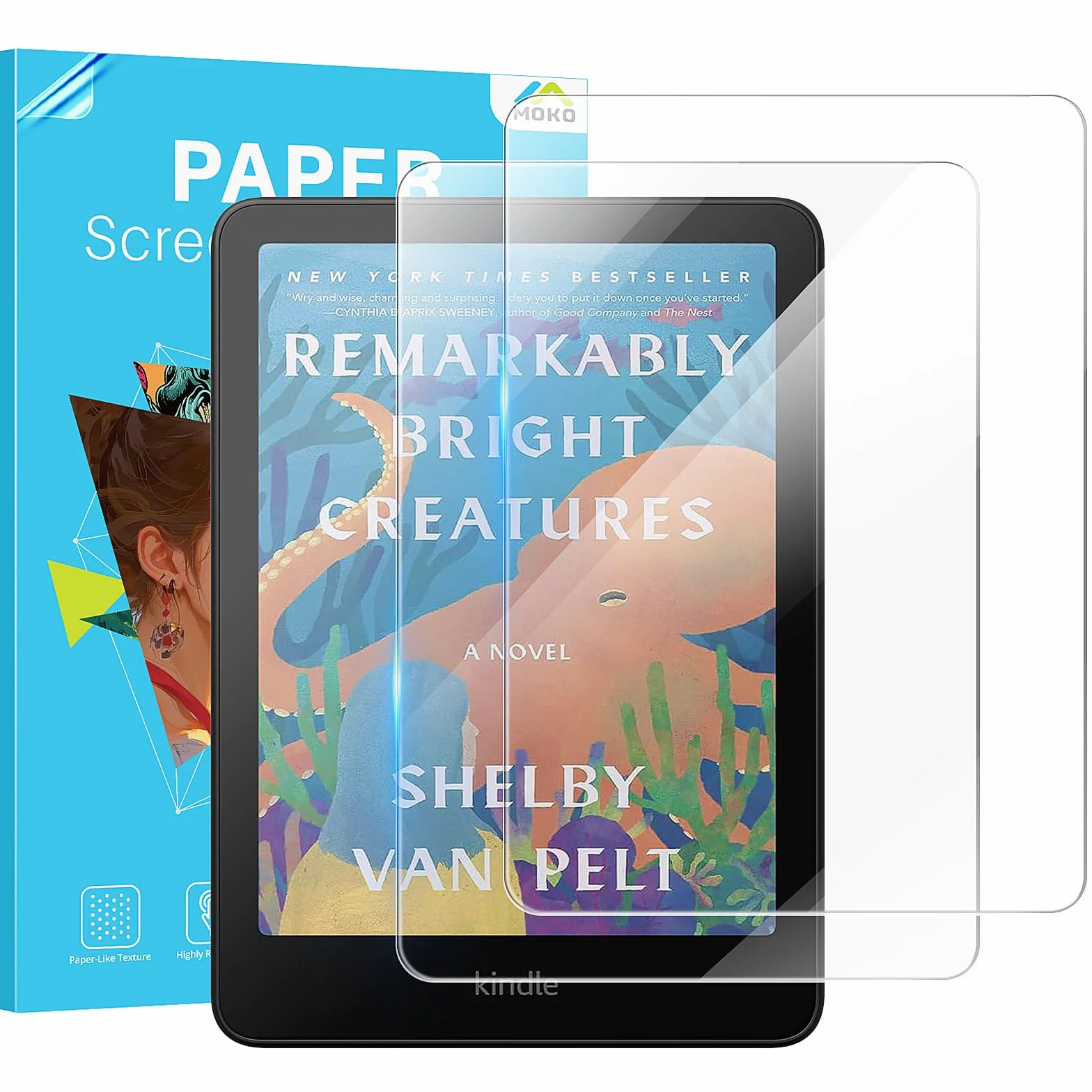 MoKo Lot de 2 Verres Trempés Protection Écran pour 7 Pouces Kindle Paperwhite 12e Gén 2025/2026 & Kindle Colorsoft Signature Edition 2024/2025, Dureté 9H Anti-Rayures, HD Clair, Film Protecteur Écran