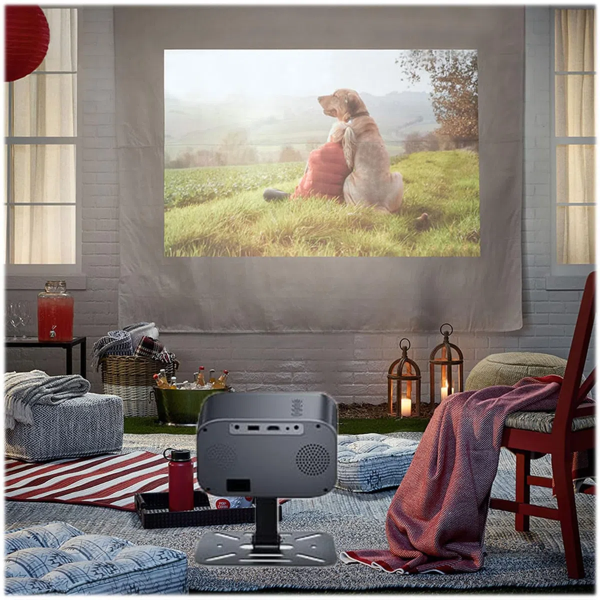 Support VideoprojecteurdeBureau,Supportdeprojecteur,Supportpourprojecteur de Table,Support de projecteur de Bureau,Pliable, de Bureau, Mural, plafonnier, pour Installation de projecteur (Noir)