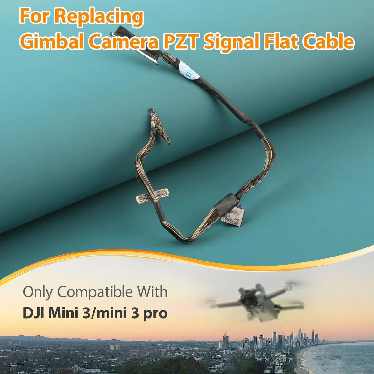 Cardan Caméra PTZ Câble pour DJI Mini 3/Mini 3 Pro Ptz Câble de Signal Câble Signal Pièces de Réparation pour DJI Mini 3 Pro Gimbal PTZ Câble avec 4X Outils Pièces