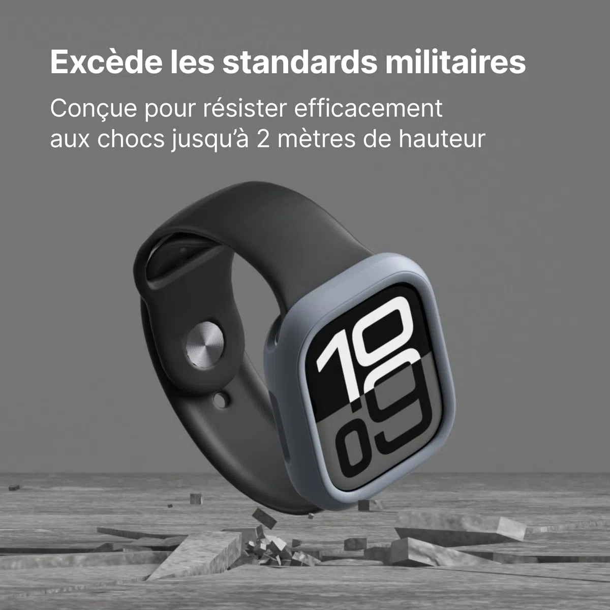 RhinoShield Coque Bumper Compatible avec Apple Watch Series 11/10 [46mm] | CrashGuard NX