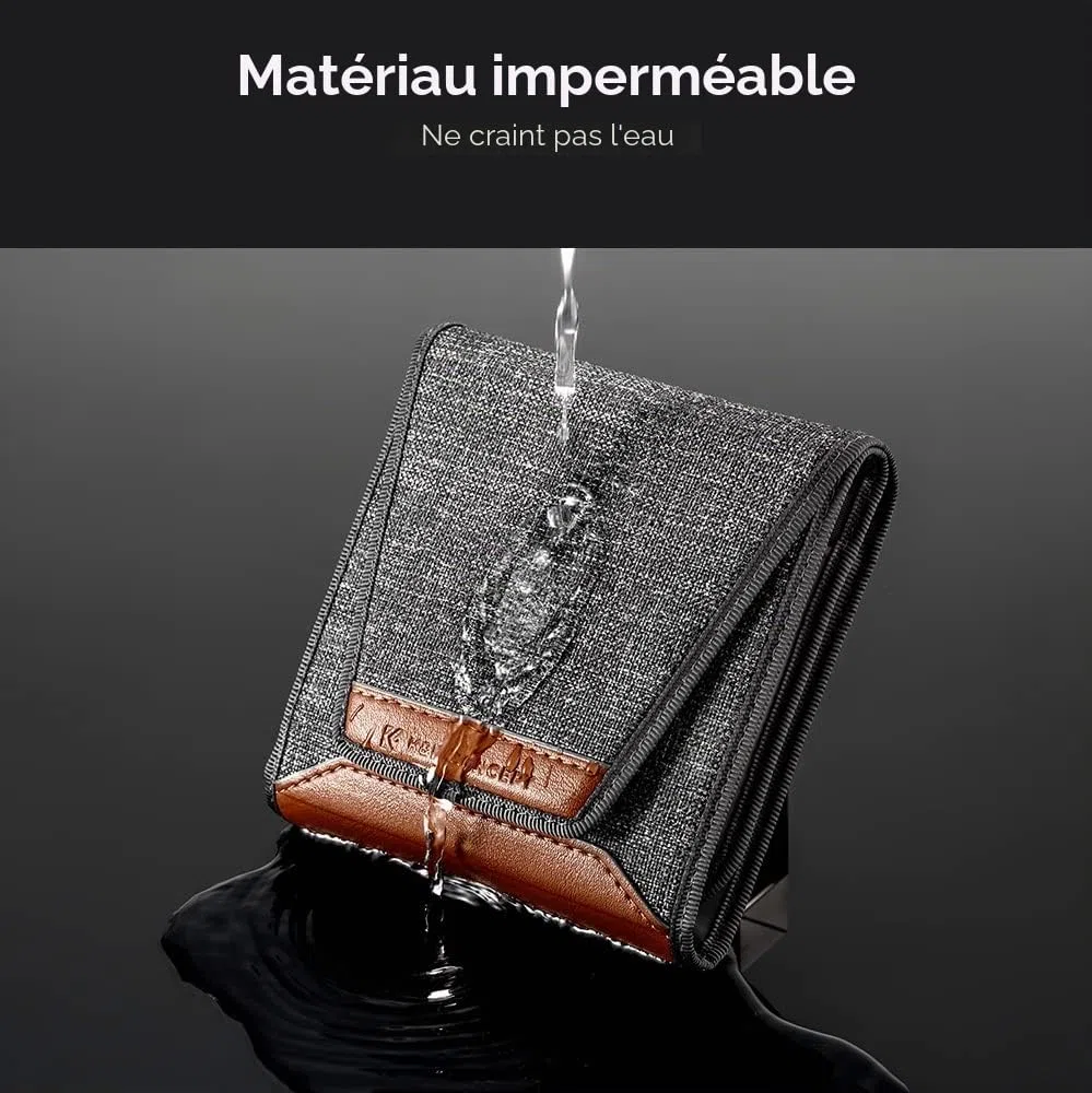 K&F CONCEPT Optics Étui de Filtre pour Objectif, Peut contenir 3 filtres jusqu'à 62 mm, résistant à l'eau et à la poussière, étui de Protection Durable, Pochette de Transport Pliable pour filtres