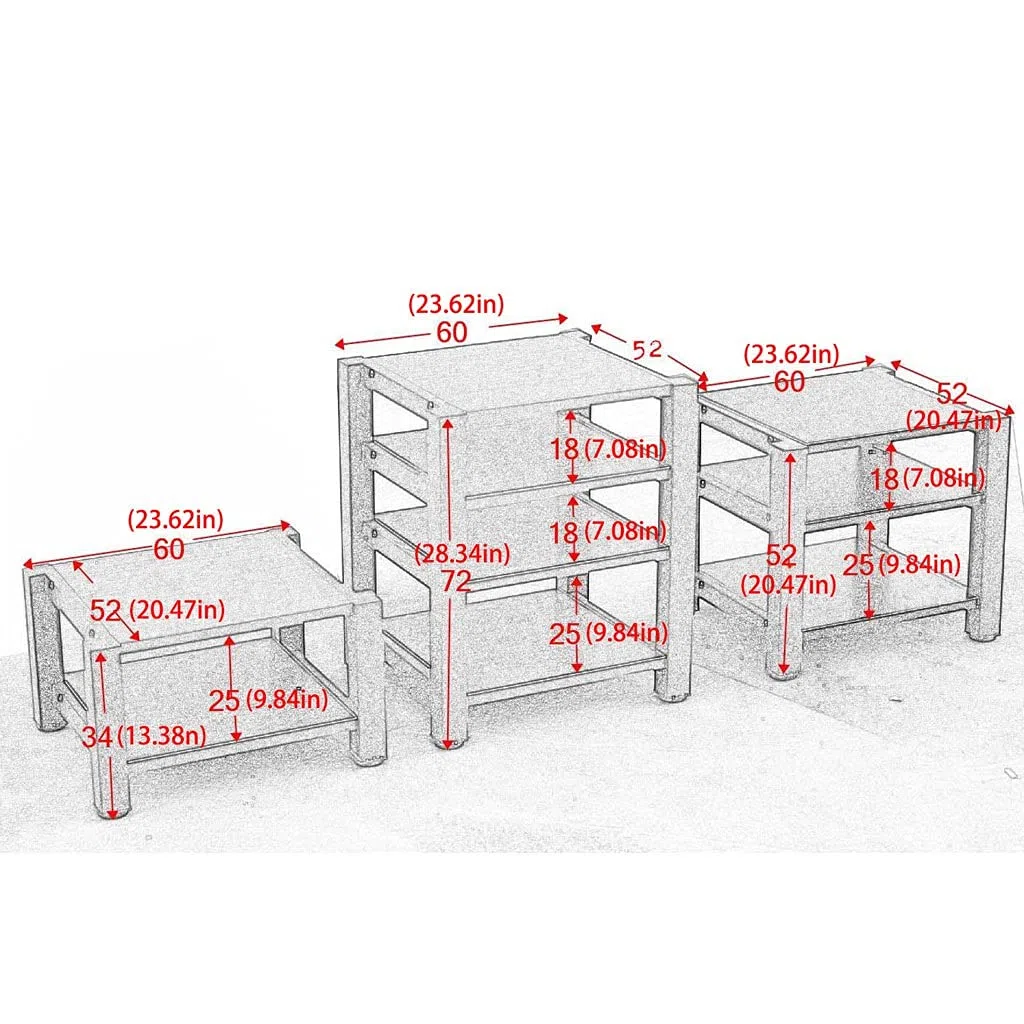 Pieds d'Enceintes Support Audio à roulettes, Support TV, Composants multimédia, Support Audio Multicouche, Armoire de Haut-Parleur, 2/3/4 Couches (Grain de Bois Noir) Support D'enceinte (Size : S1)