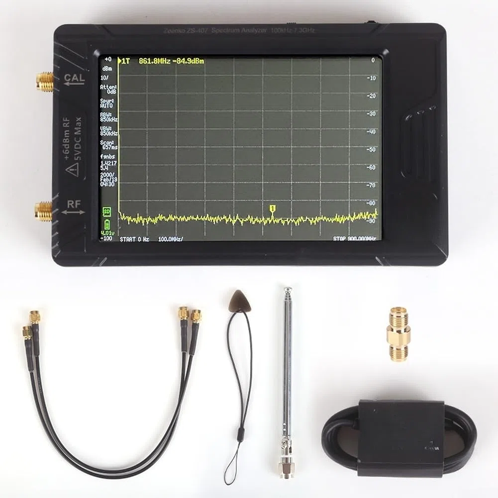 Analyseur de signal RF portable 100 kHz - 7,3 GHz - Faible bruit
