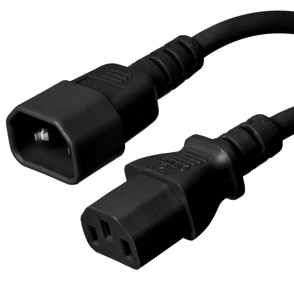 CableWholesale 3-Feet Rallonge de Cordon d'alimentation pour Ordinateur Lot de 3 3' Noir