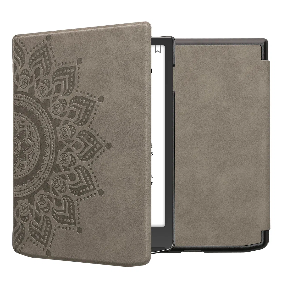 kwmobileÉtui Compatible avec Pocketbook InkPad 4 / Color 3 / Color 2 Coque - Étui à Rabat magnétique tabletteeReader Similicuir - Gris