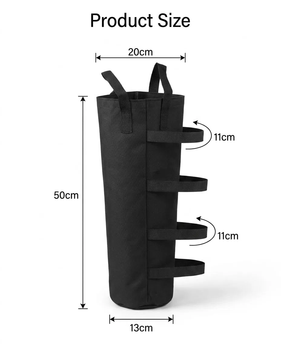 4 Pièces Sac de Lestage pour Tonnelle, 800D Oxford Sac de Sable pour Poids, Sac de Sable Pergola, Convient pour Auvent,Tente, Lestage Tonnell
