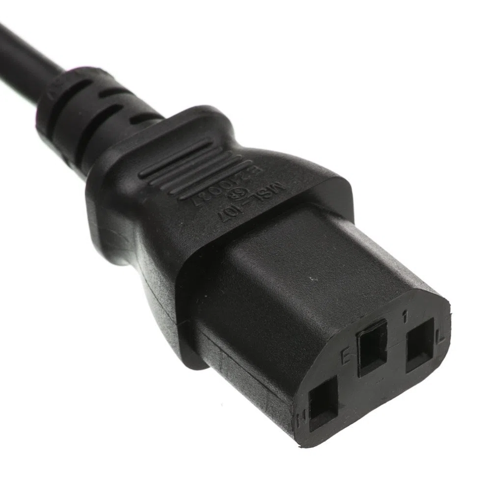 CableWholesale 3-Feet Rallonge de Cordon d'alimentation pour Ordinateur Lot de 3 3' Noir